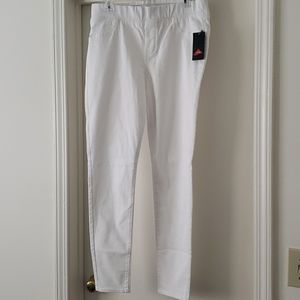 Mid-Rise Rockstar Super Skinny White Jeggings